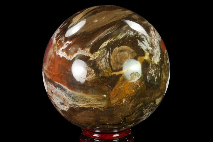 Colorful Petrified Wood Sphere - Madagascar #135655